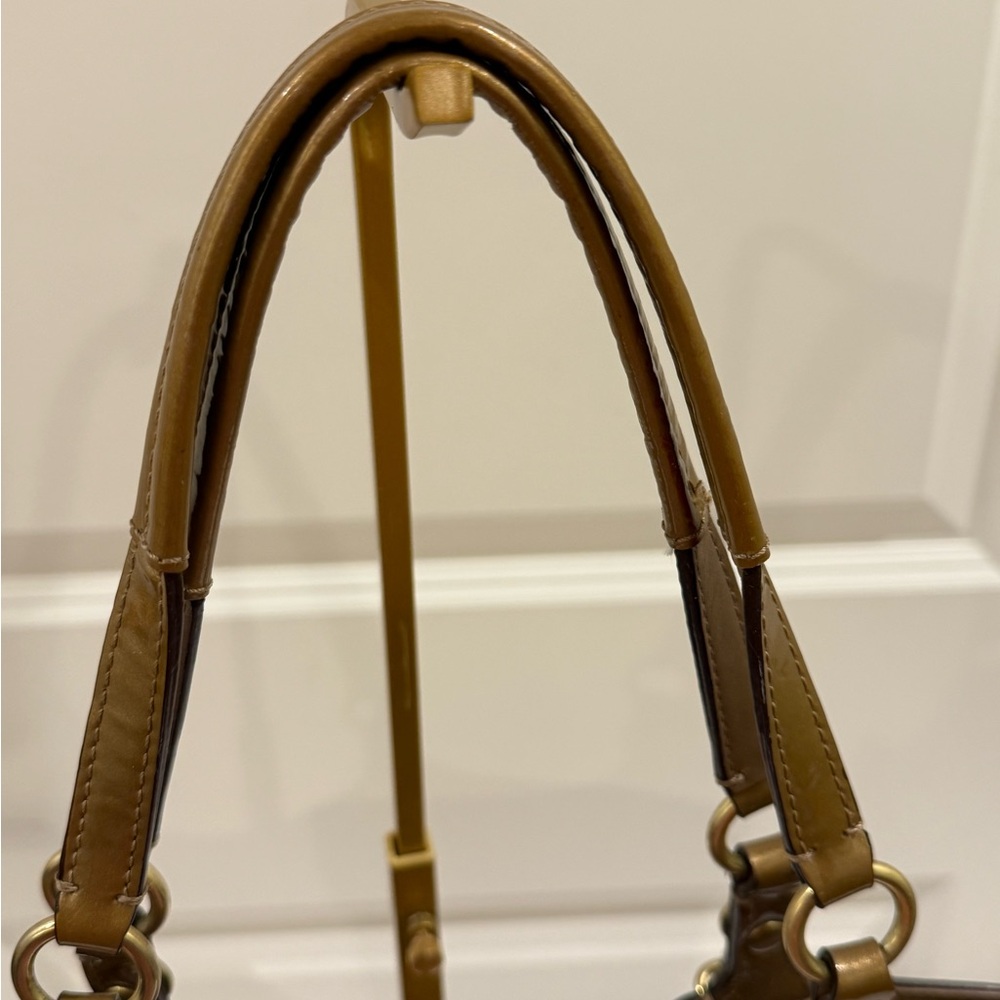 Y2K Coach Gold Leather Embossed Patchwork Tote - Picture 9 of 16